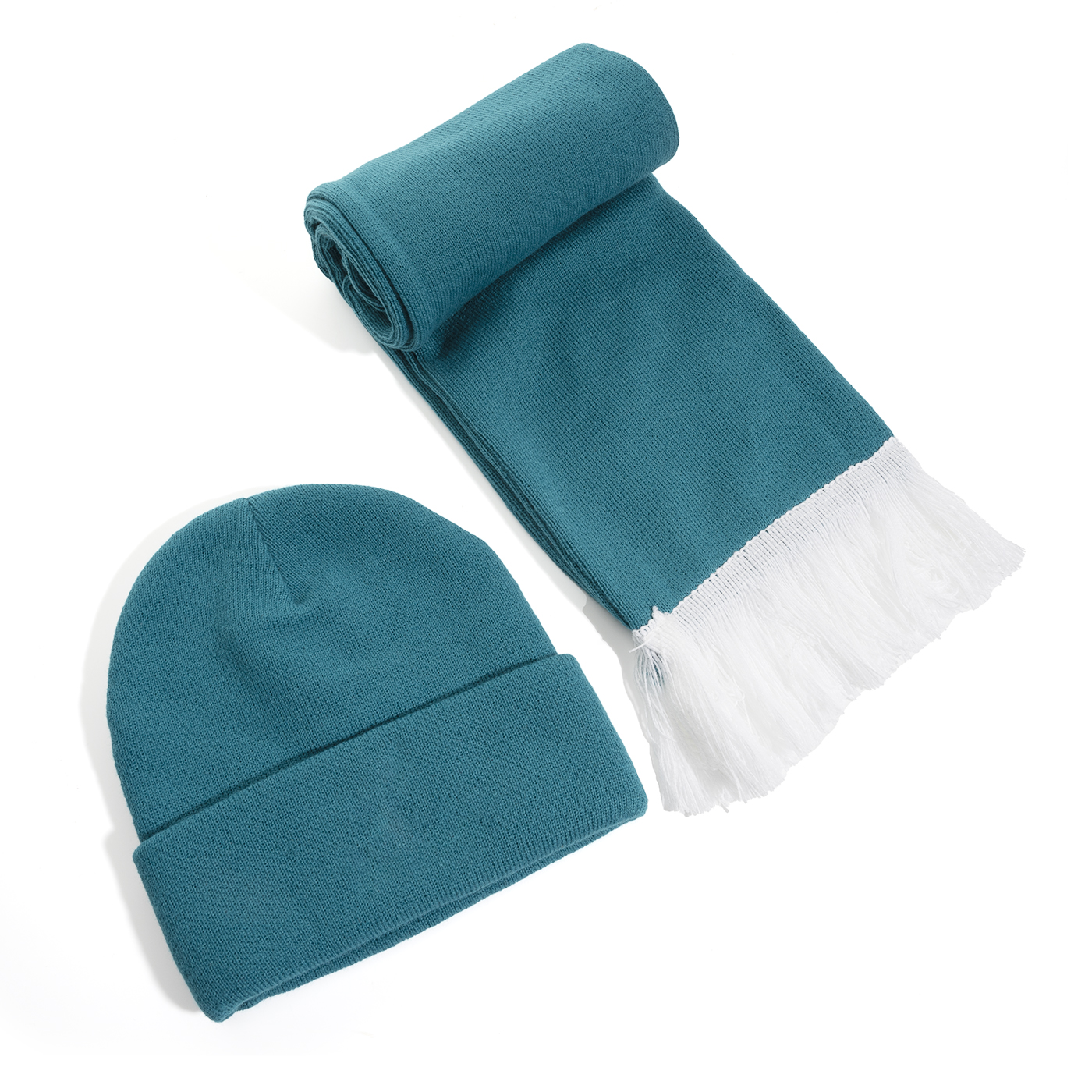 Knitted Hat And Tassel Scarf Set2