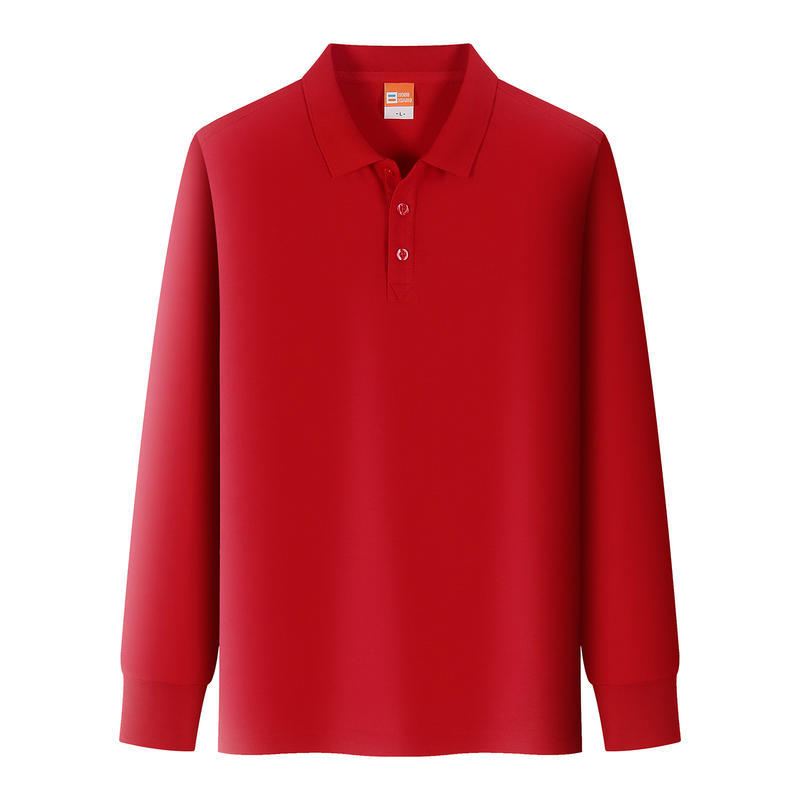 Customizable Long Sleeve Lapel Polo Shirt 2