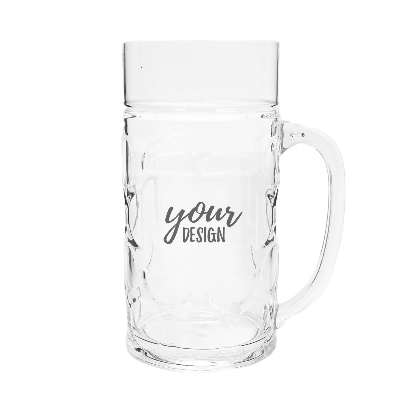 Custom 530ml Plastic Beer Mug With Handle