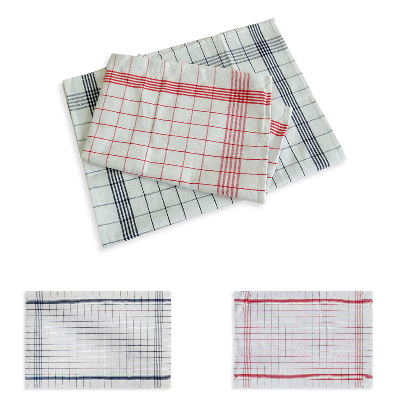 Washed Plaid Tea Towels 