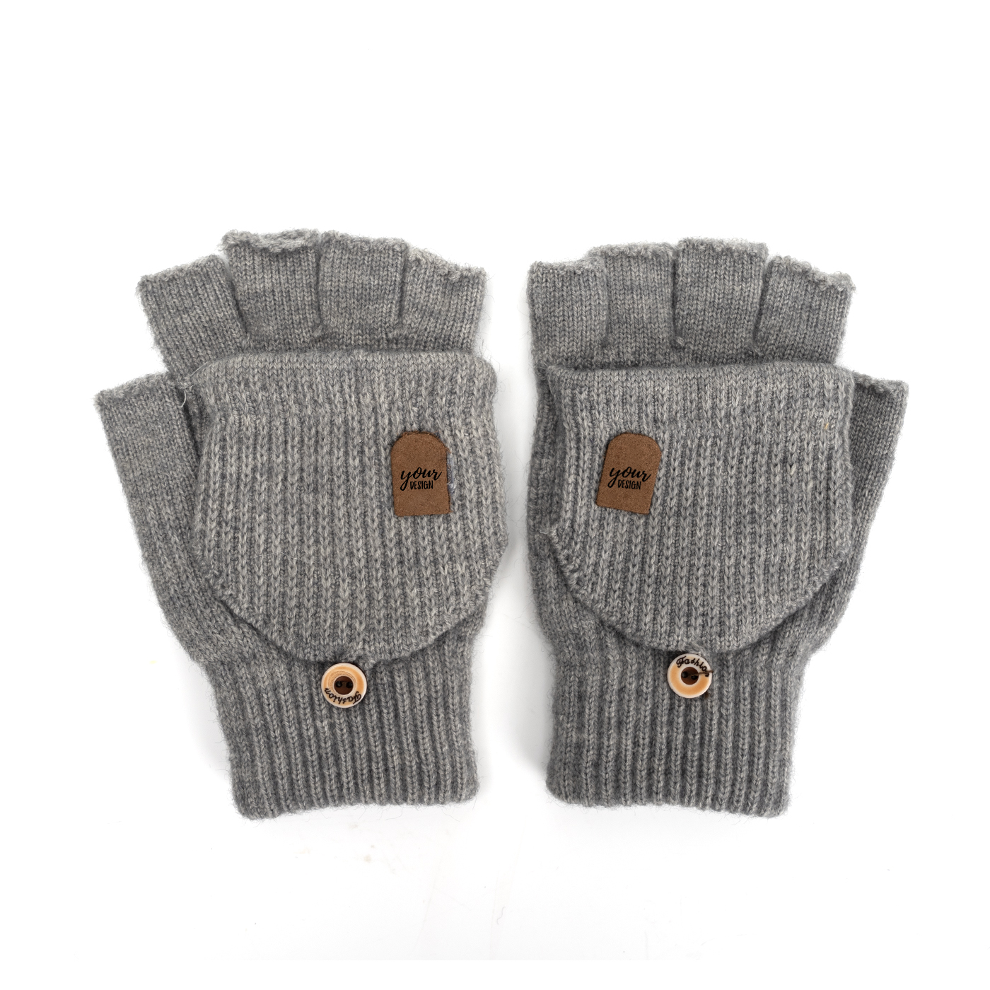 Knit Half Finger Gloves1
