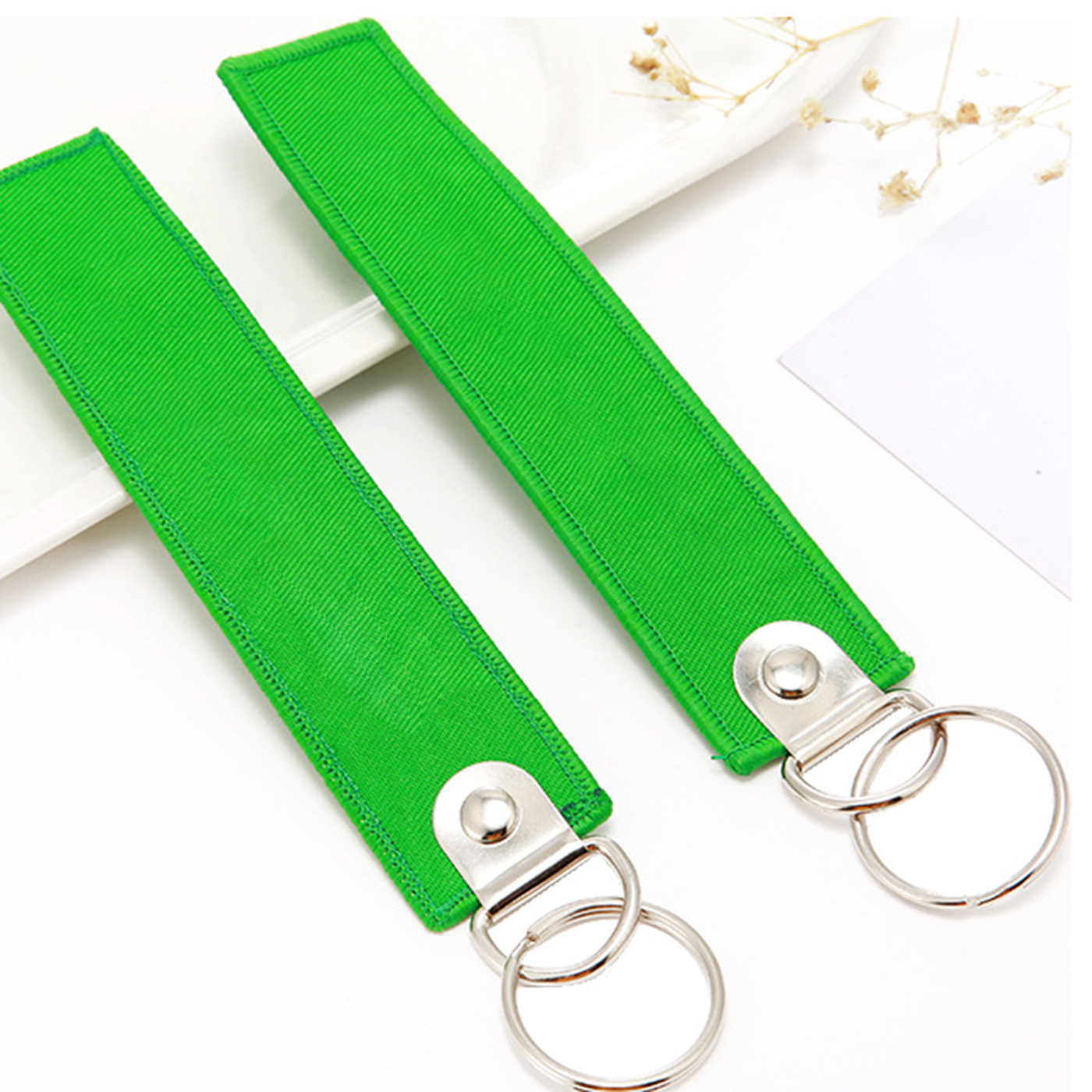 Personalized Double Sides Embroidery Keychain2