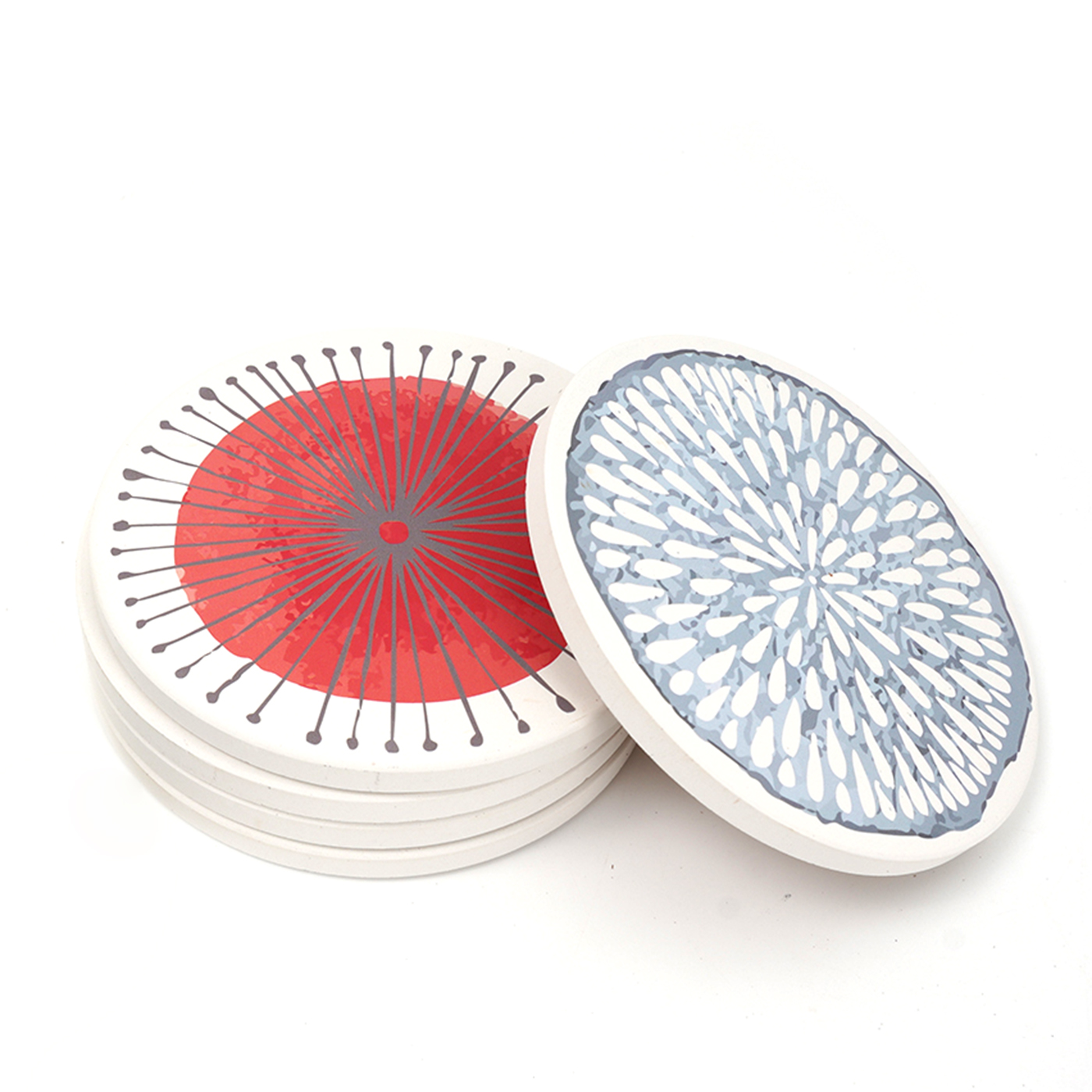  Water Absorbent Ceramic Coaster With Cork Base1