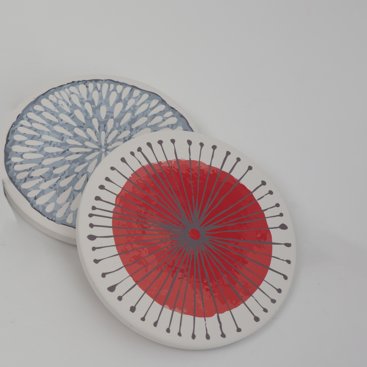  Water Absorbent Ceramic Coaster With Cork Base2