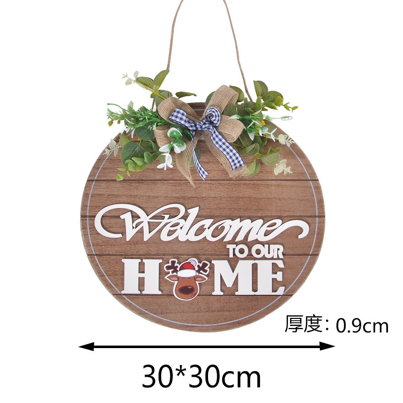 Front Door Wooden Seasonal Welcome Sign 1