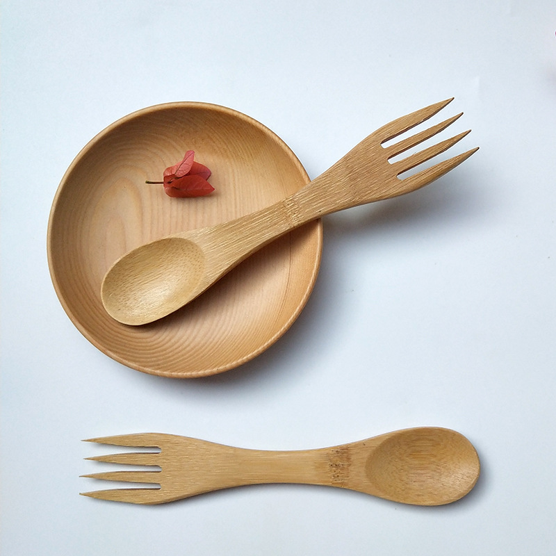 Bamboo Spoon & Fork Set2