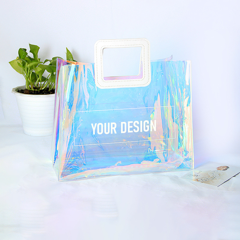 Custom Laser Transparent Hologram Tote Bags1