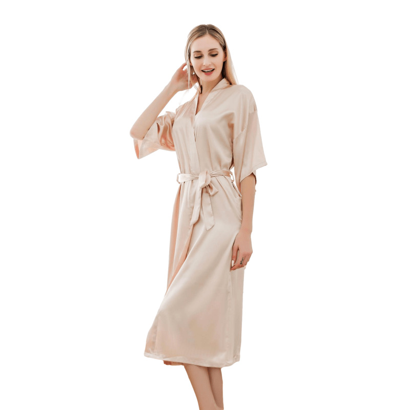 Satin Lounge Bathrobe1