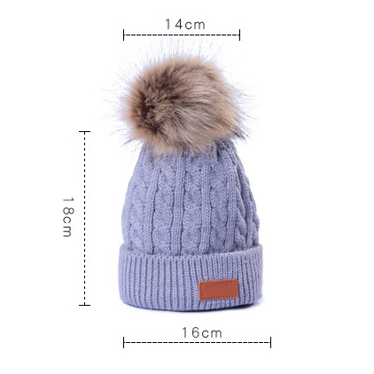 Children Knitted Pompom Beanies 2