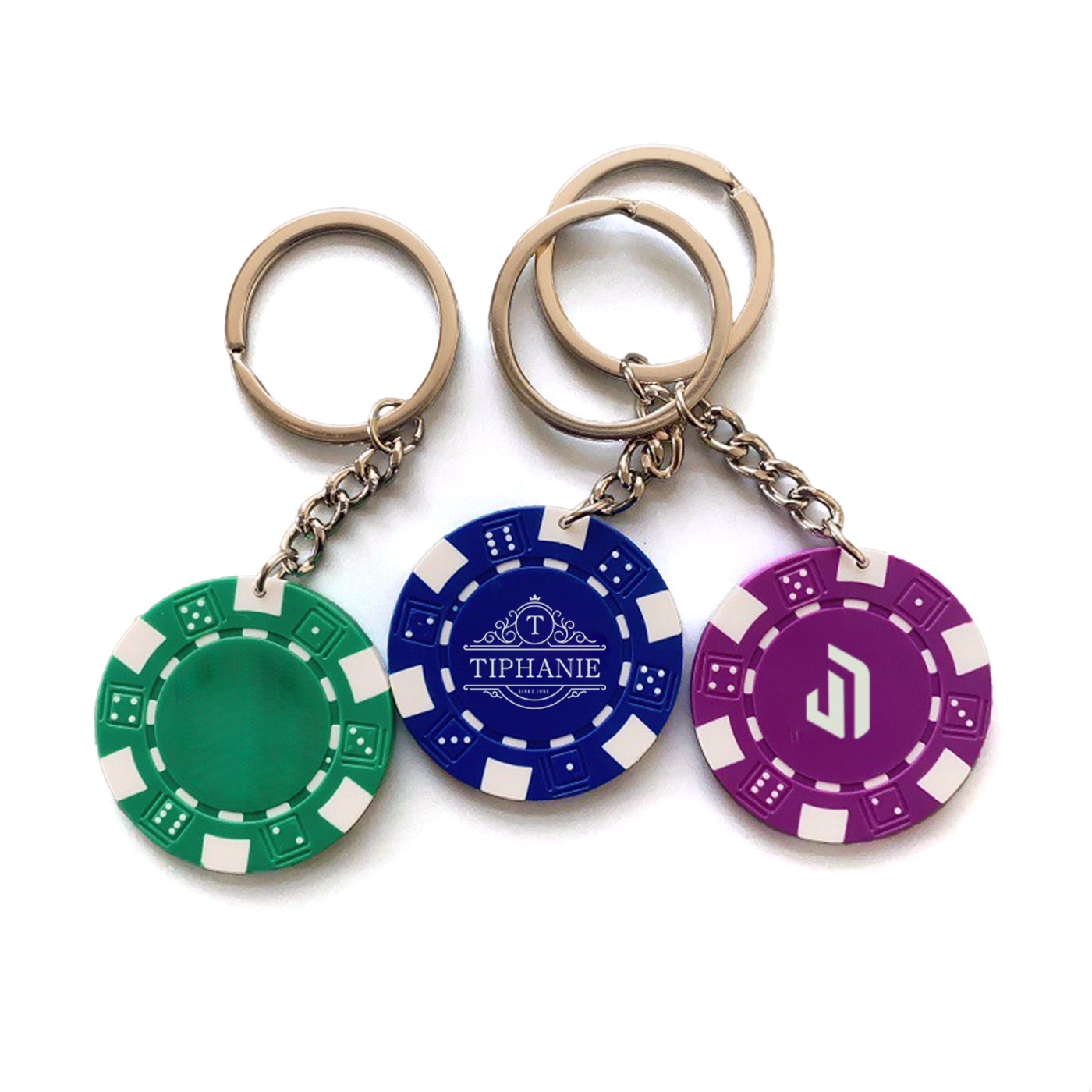Branded Poker Chip Keyrings