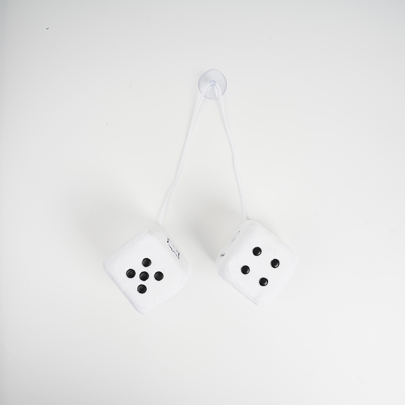 Fuzzy Plush Dice With Dots4