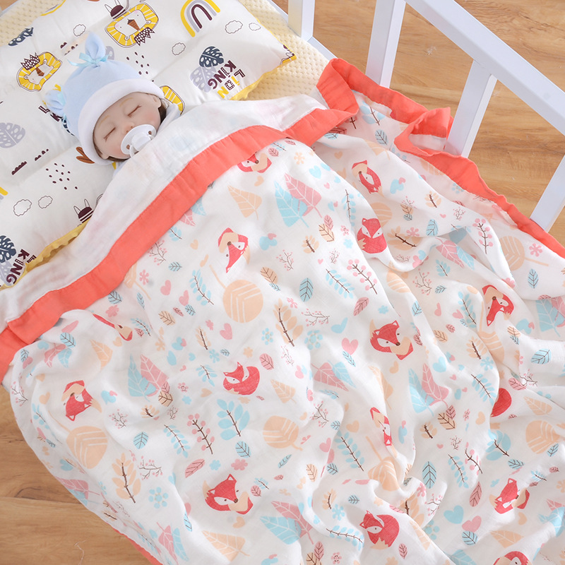 Breathable Cotton Newborn Blankets2