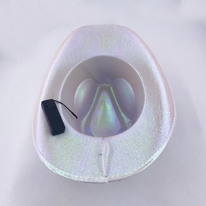 Holographic Led Cow Hat3