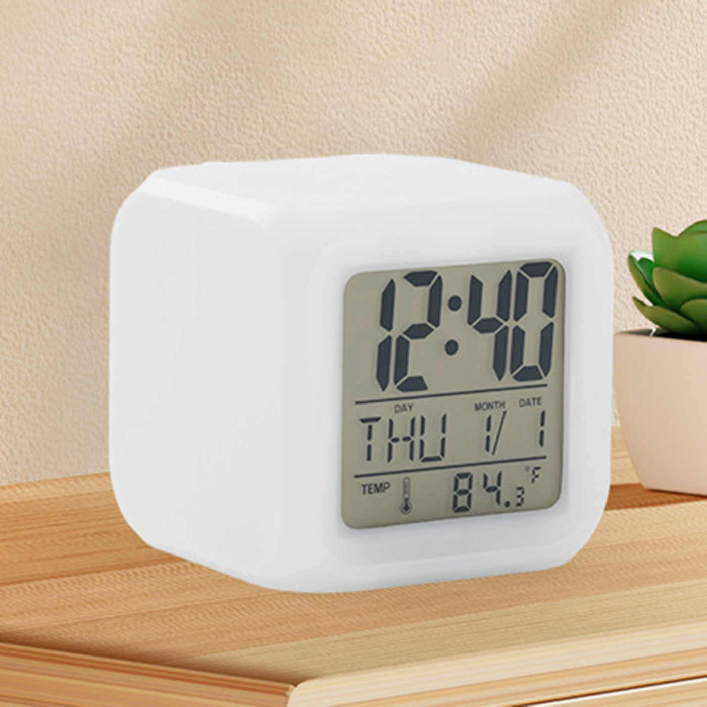 Personalized Cube Desk Alarm Clock2