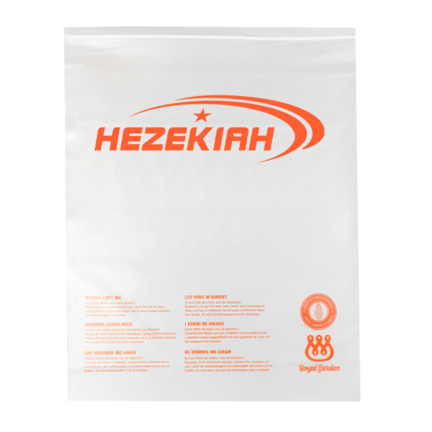 Compostable Garment Packaging Zipper Bags