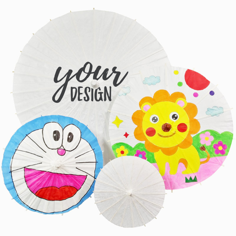 DIY Blank Paper Umbrella 