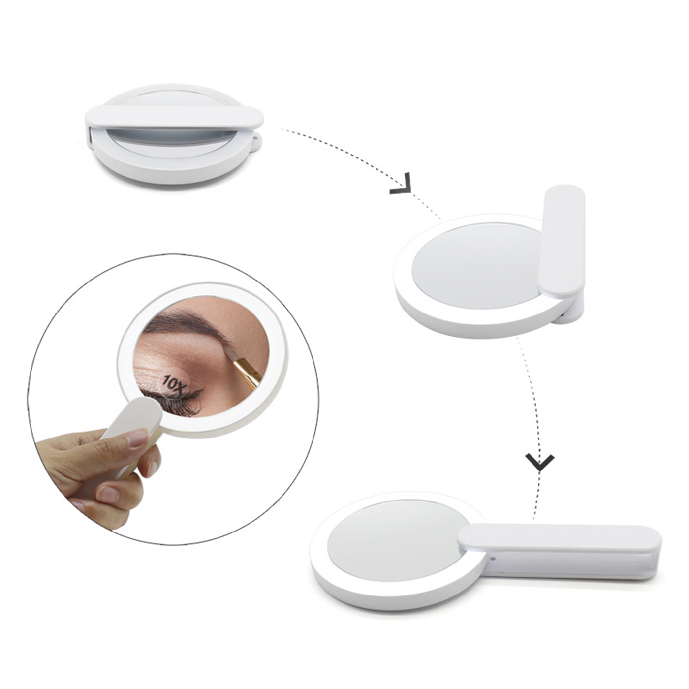 Folding Handle Mirror 4