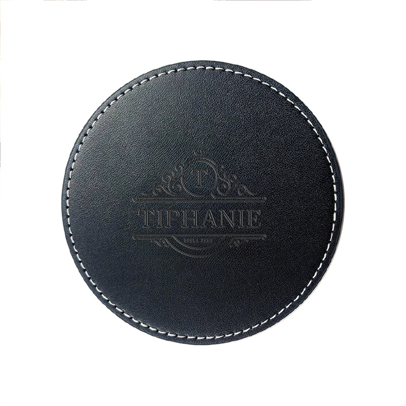 Printing PU Leather Cup Coaster