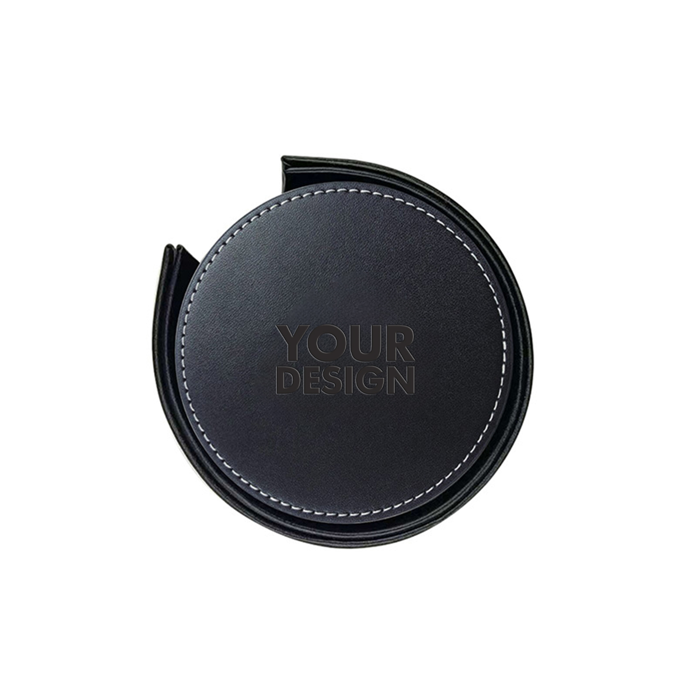 Promotional PU Leather Coasters Set 2