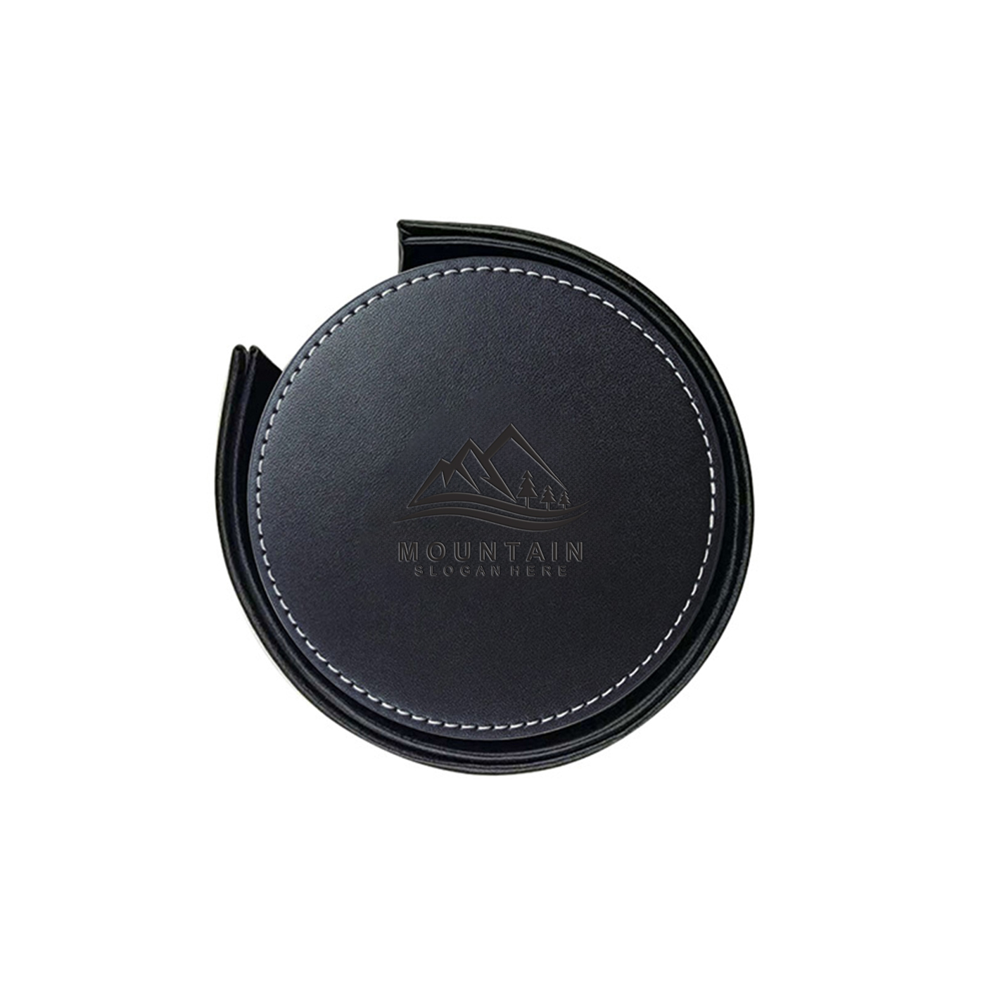 Promotional PU Leather Coasters Set 
