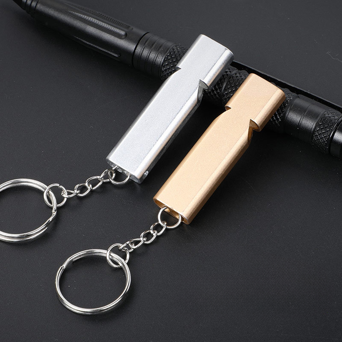 Aluminium Whistle Keychain2