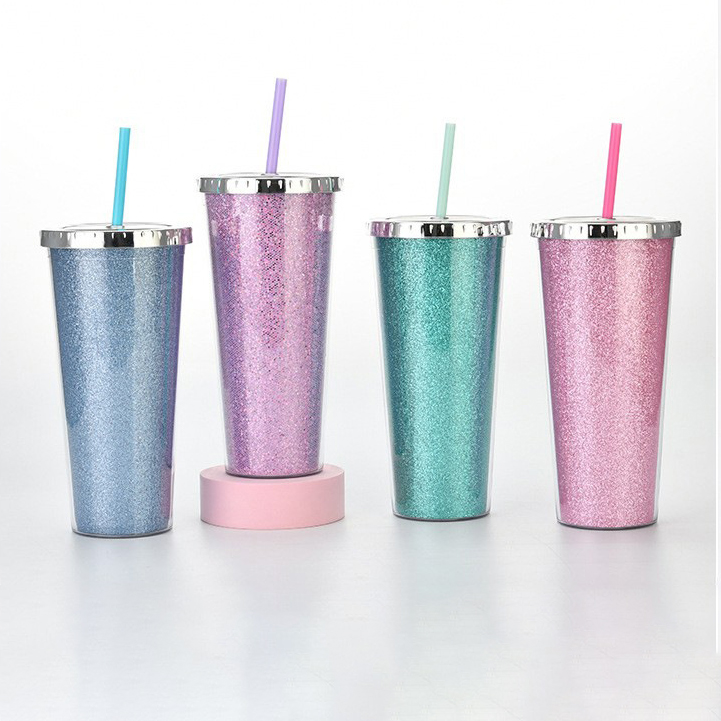 Custom 24 oz Double Walled Glitter Tumbler3
