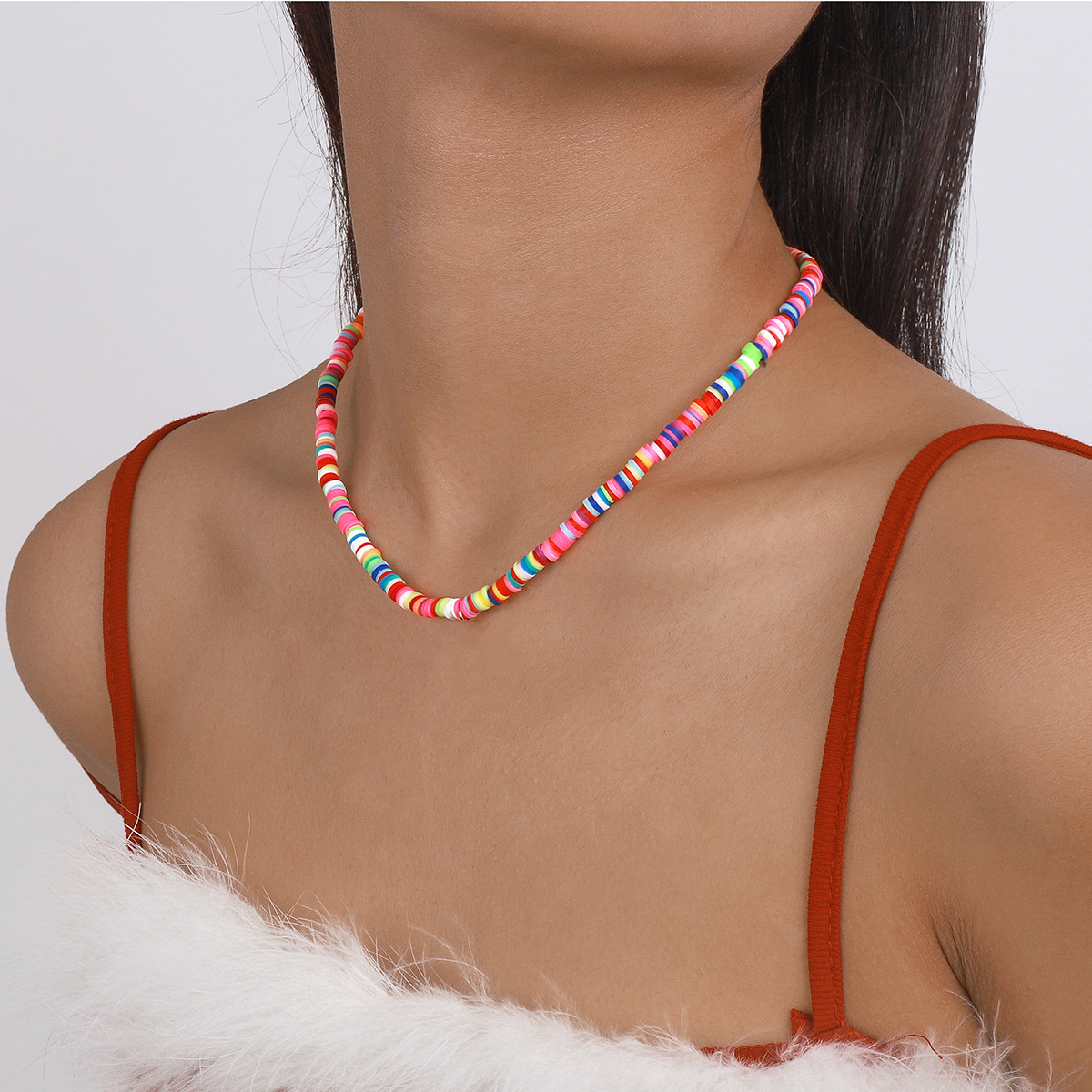 Custom Boho Soft Pottery Necklace1