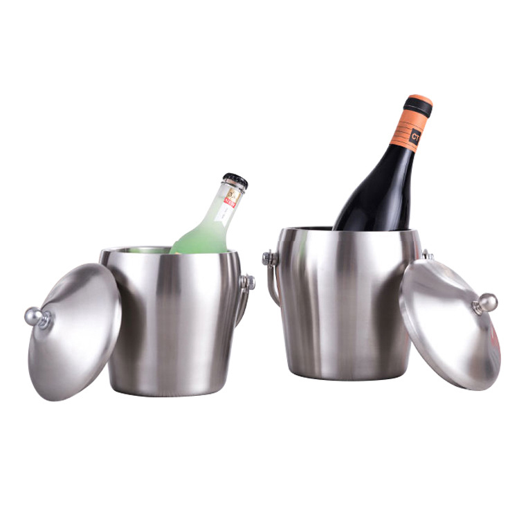 Stainless Steel Ice Bucket Trash Can1