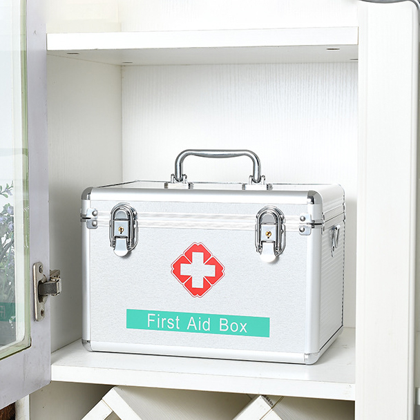 Portable Lock Aluminum Alloy First Aid Box2