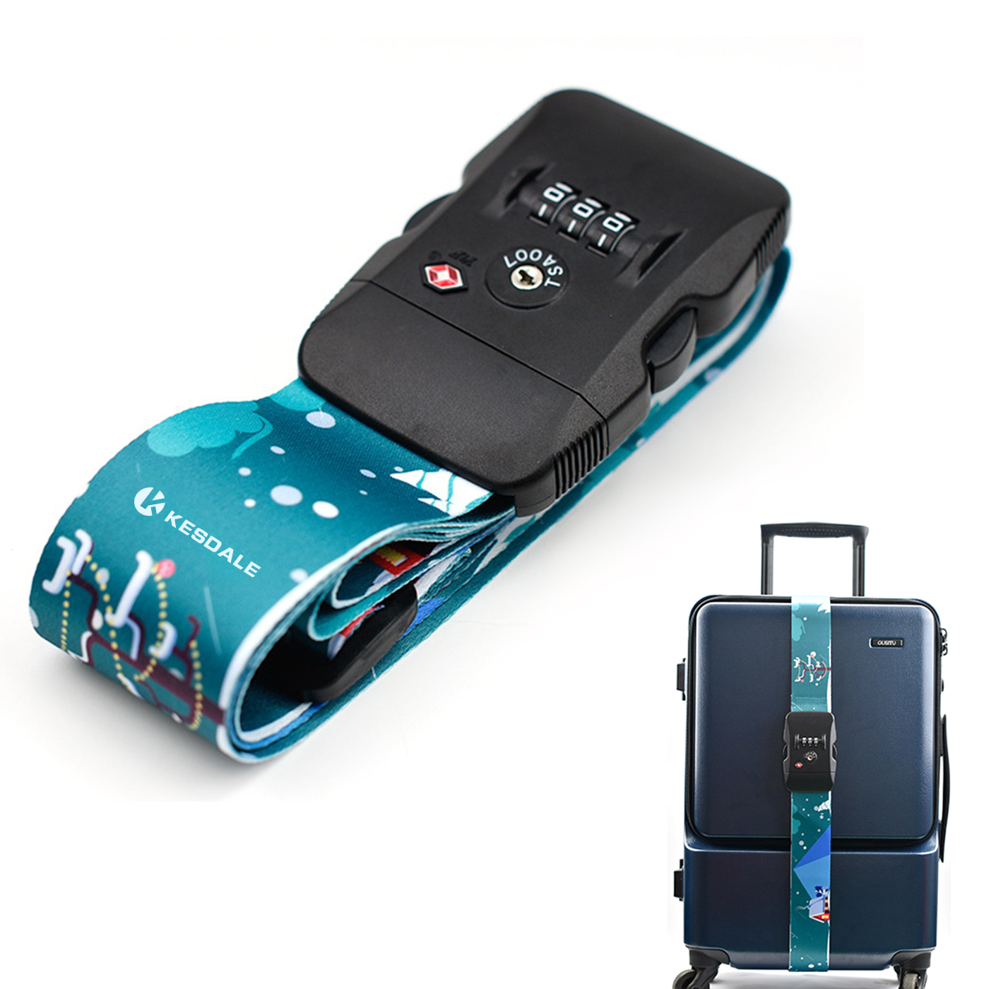 Combination Lock With Luggage Strap
