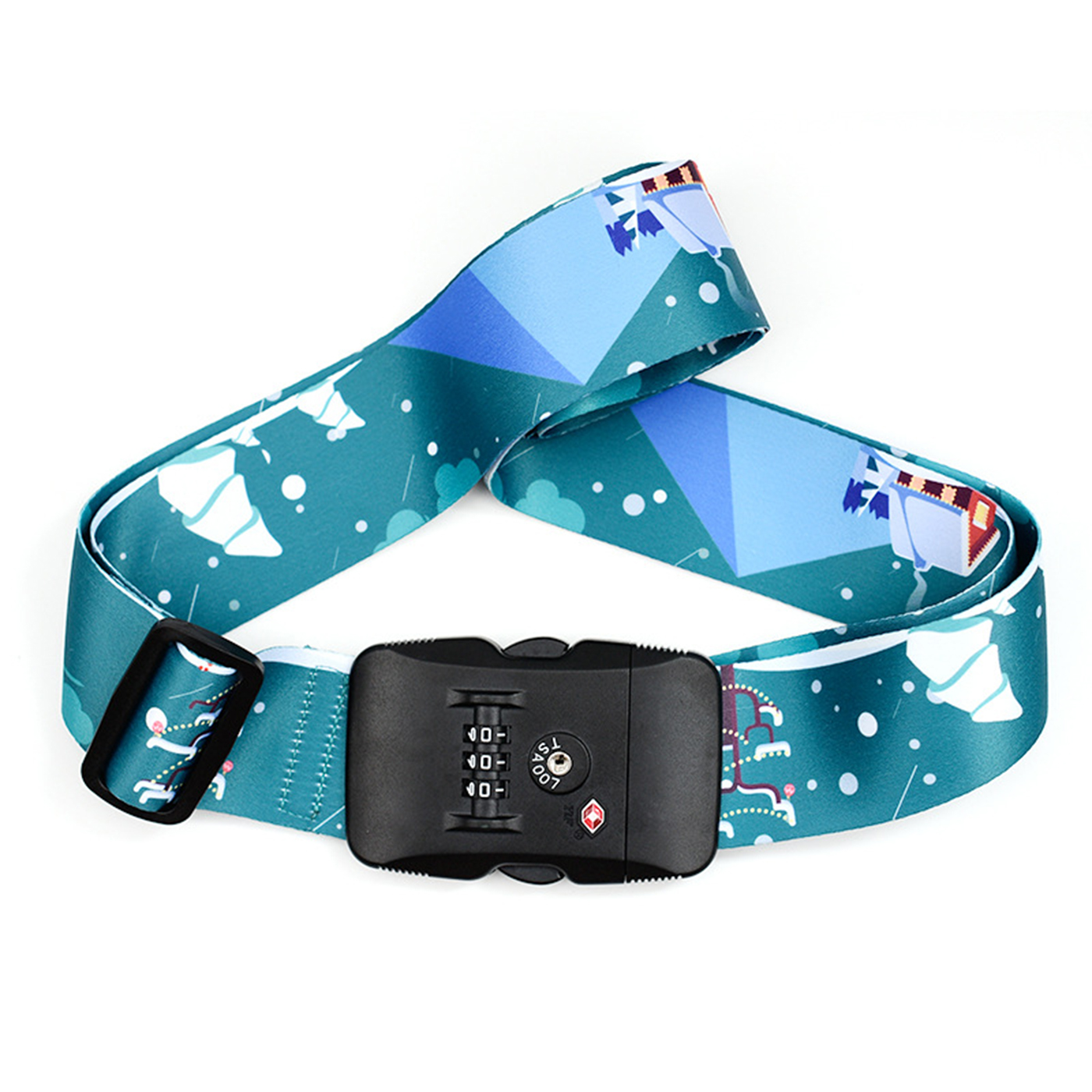 Combination Lock With Luggage Strap3