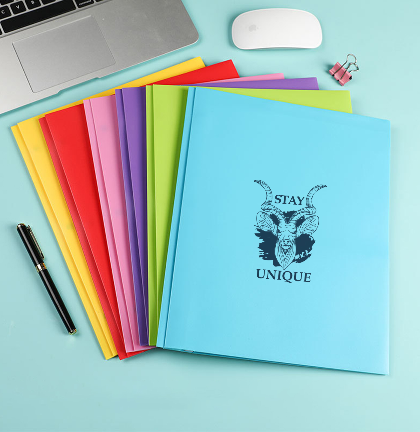  Plastic Folders With Metal Fastener