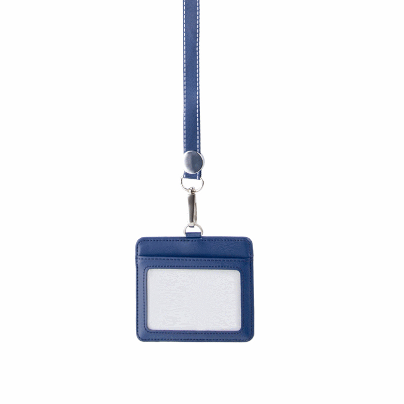 Horizontal Leather ID Badge Holder2