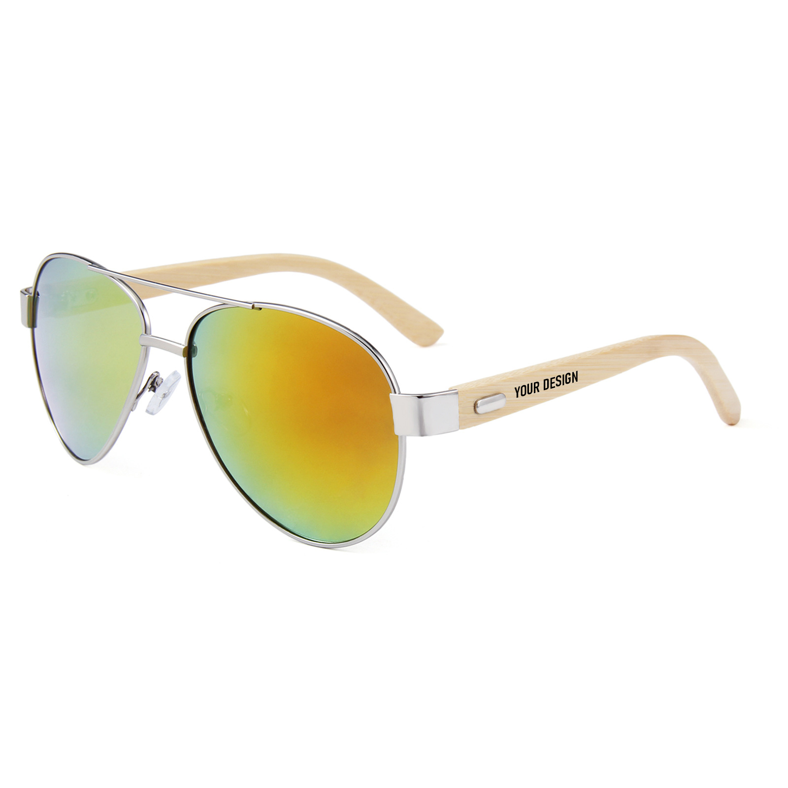 Promotional Bamboo Aviator Sunglasses1