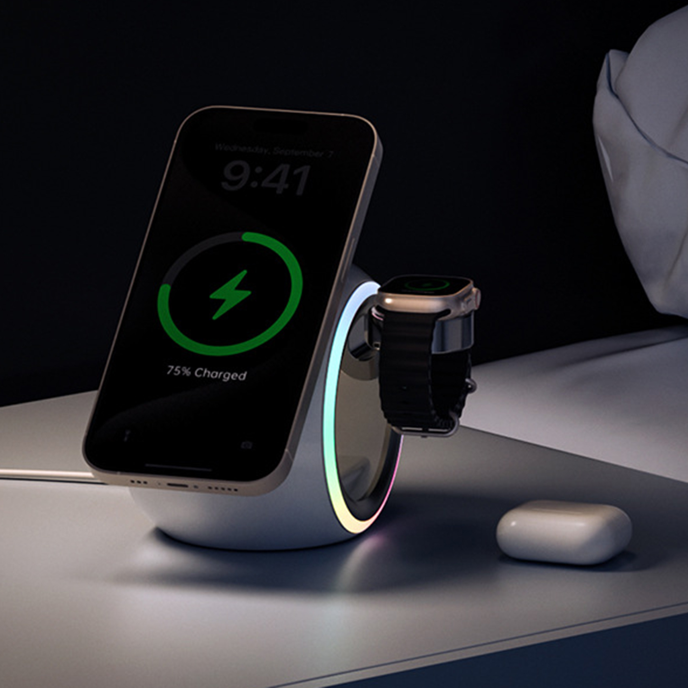 Magnetic 3 In 1 Wireless Charger2