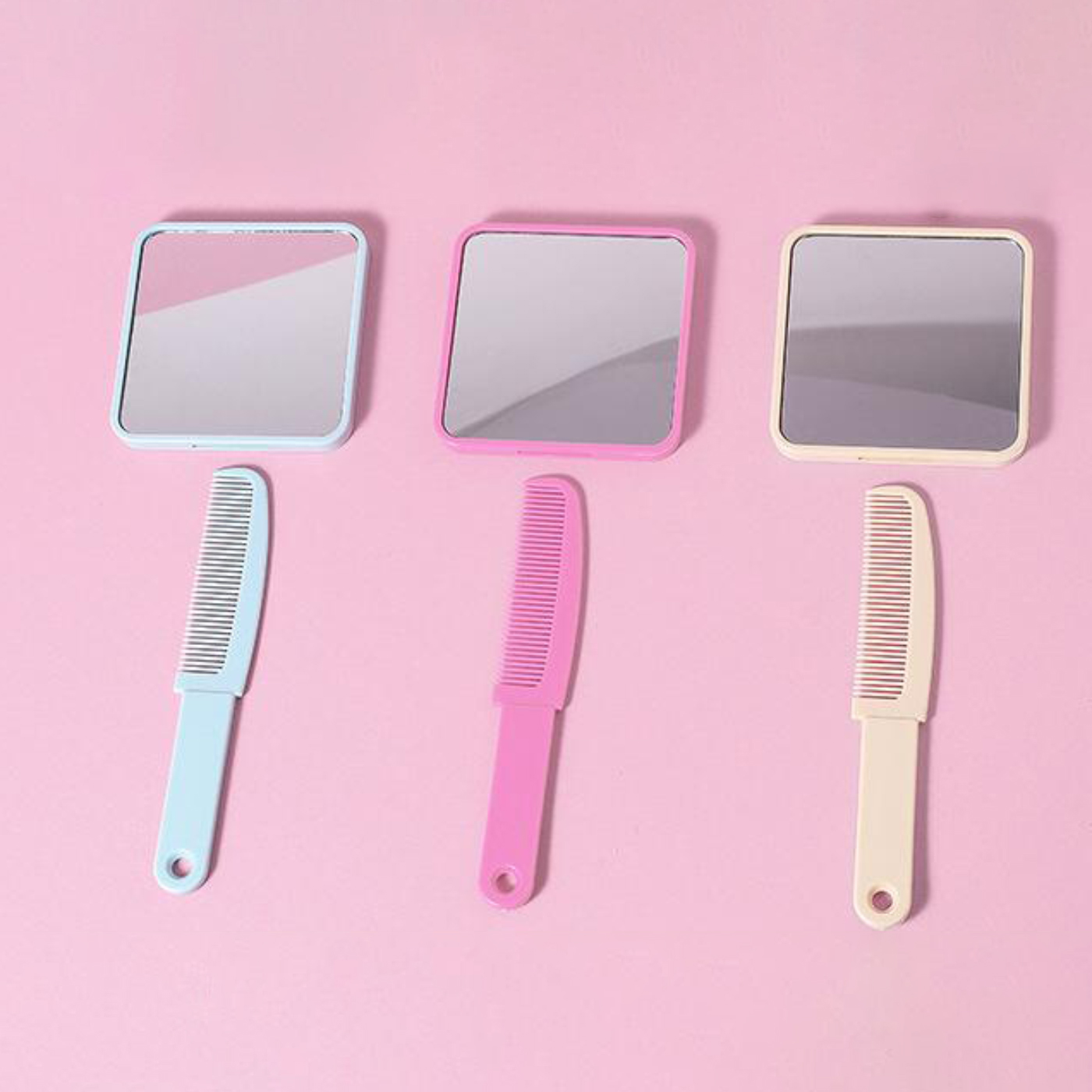 2 In 1 Handheld Mirror Comb
