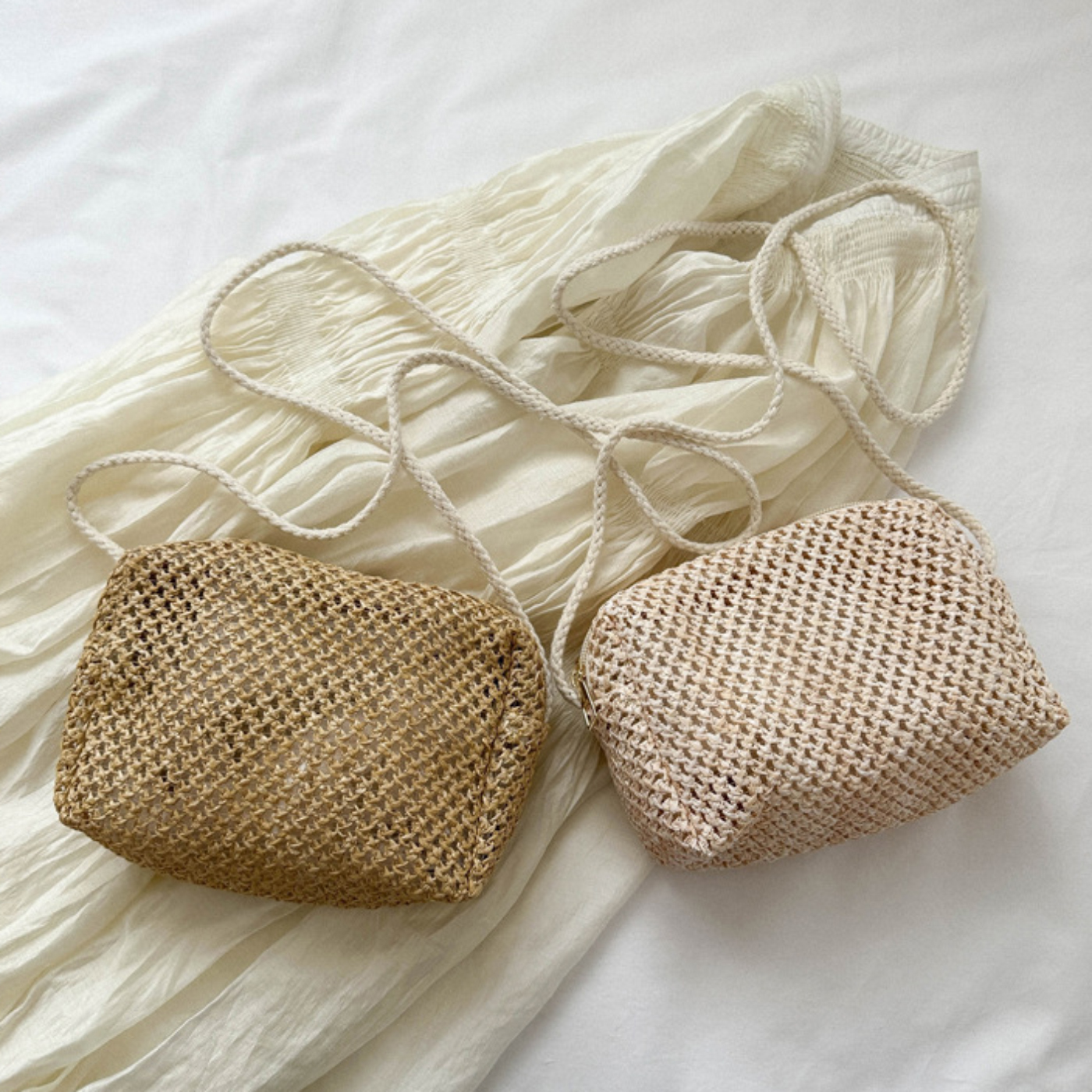 Mesh Summer Beach Straw Bags 2
