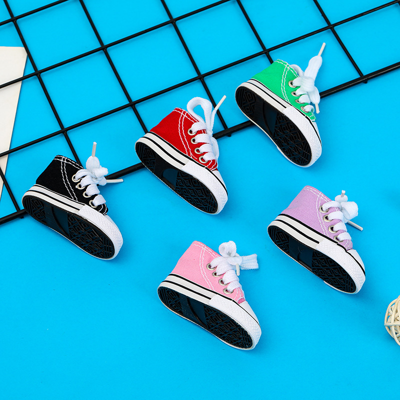 Mini Canvas Sneaker Keychain