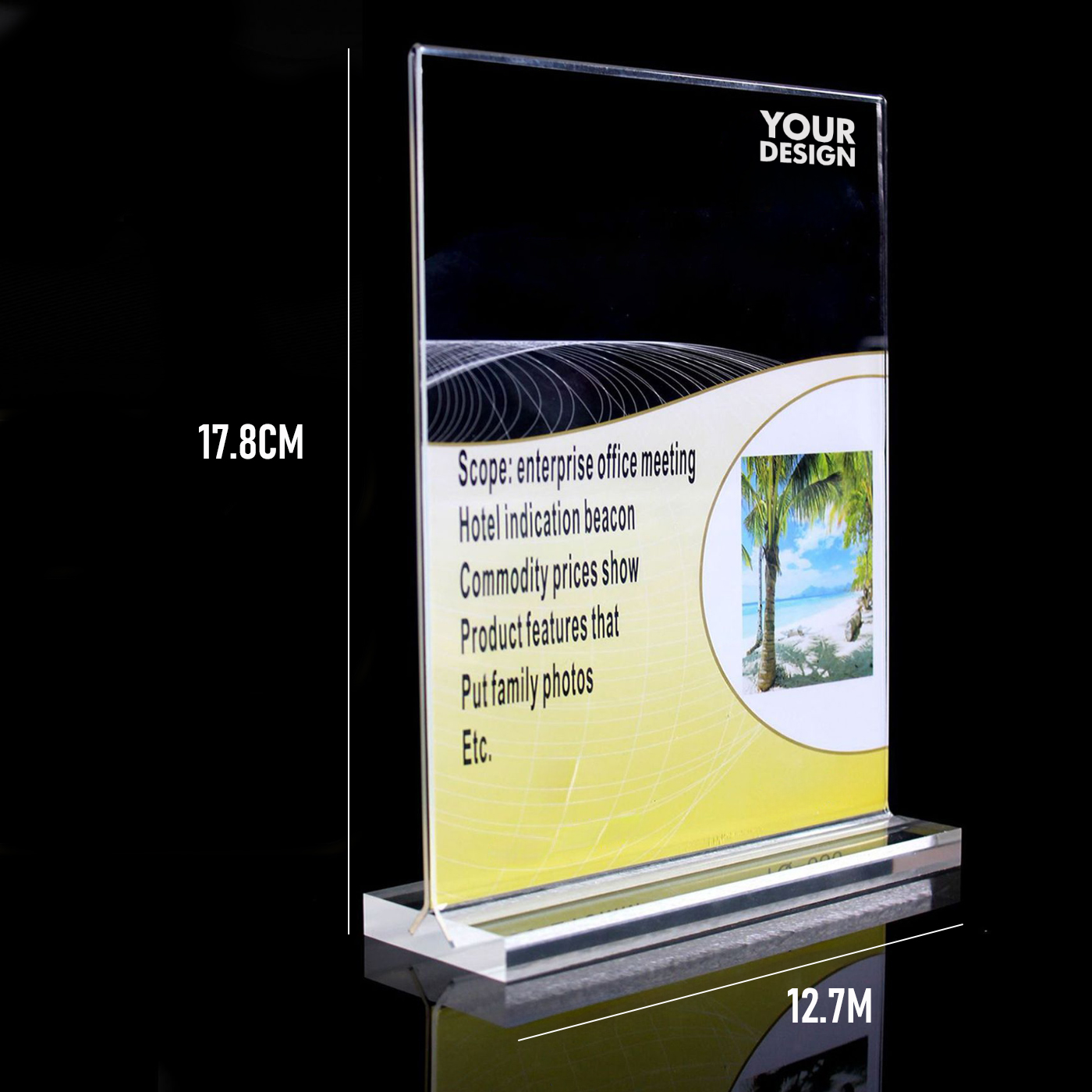 7inch Clear Table Sign Holder1