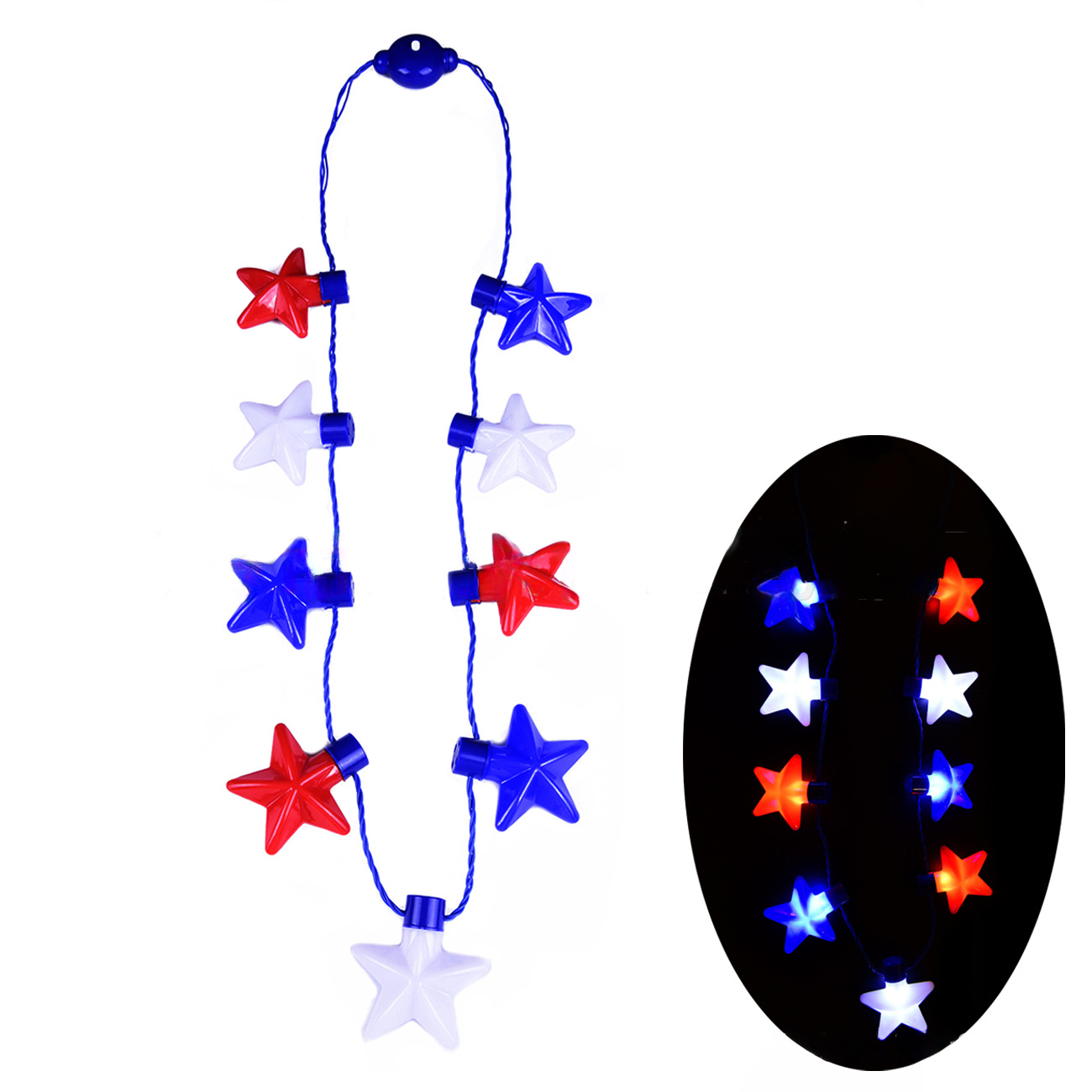 Light-up Independence Day Necklace
