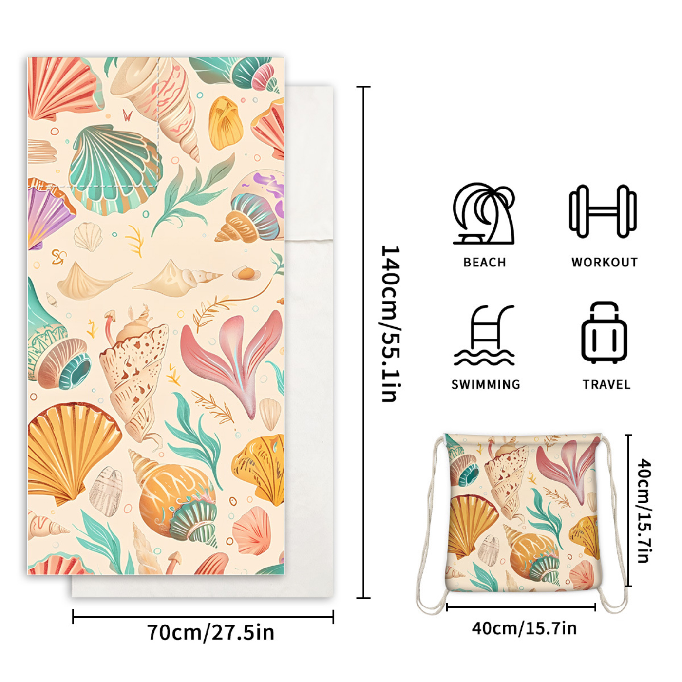 Multi-purpose Microfiber Beach Towel2