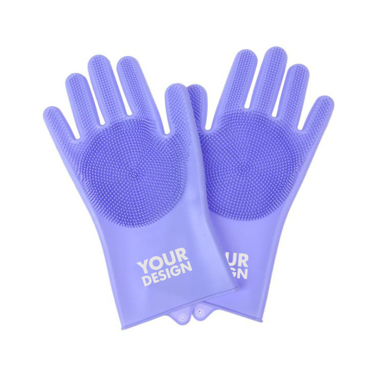 Kitchen Silicone Scrubber Gloves1
