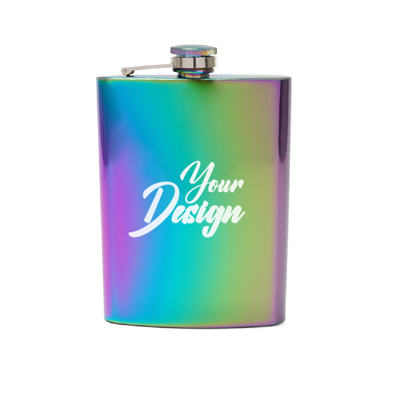Pocket Iridescent Rainbow Hip Flask 