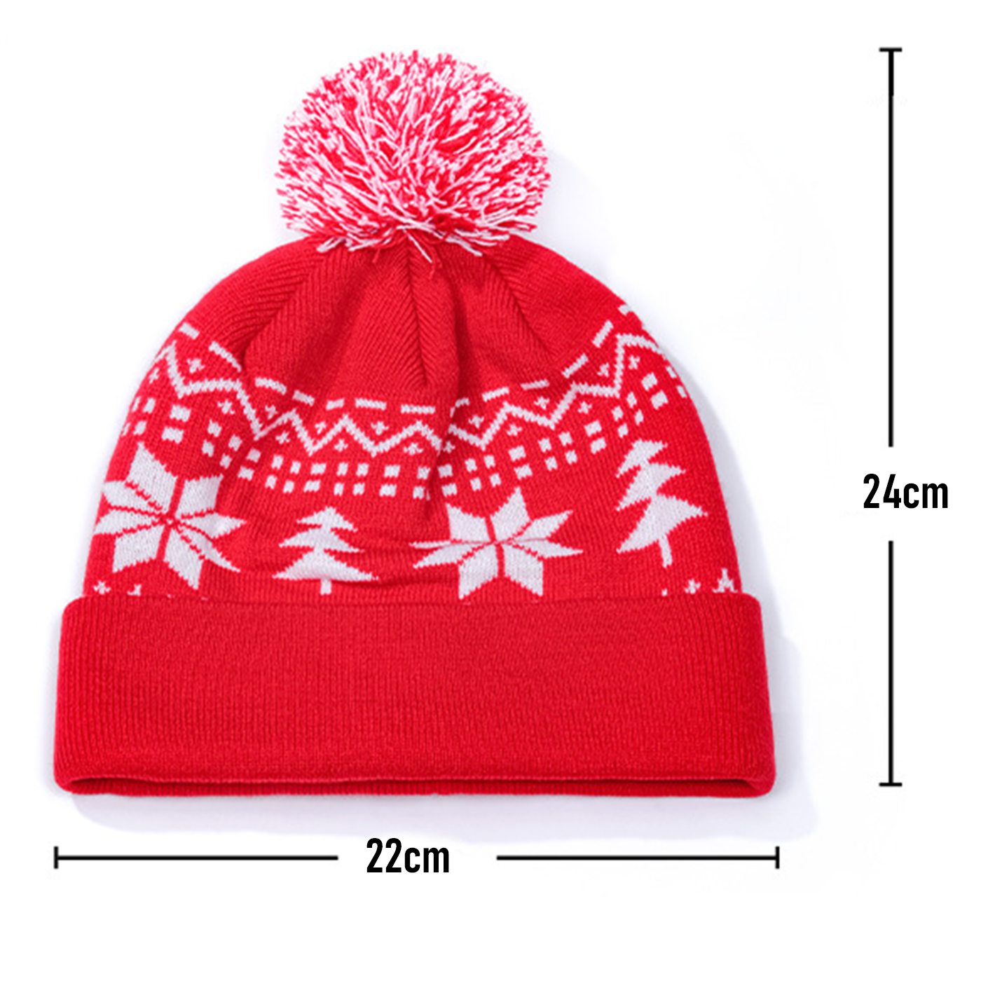 Customized Knit Cuffed Christmas Beanie1