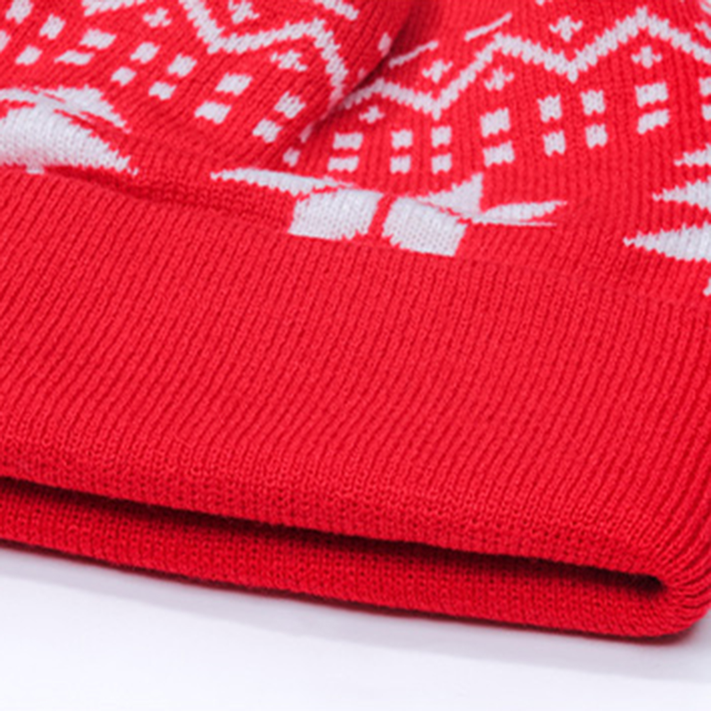 Customized Knit Cuffed Christmas Beanie2