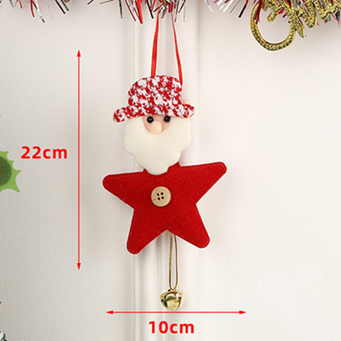 Santa Chrismas Ornament Felt Bells3