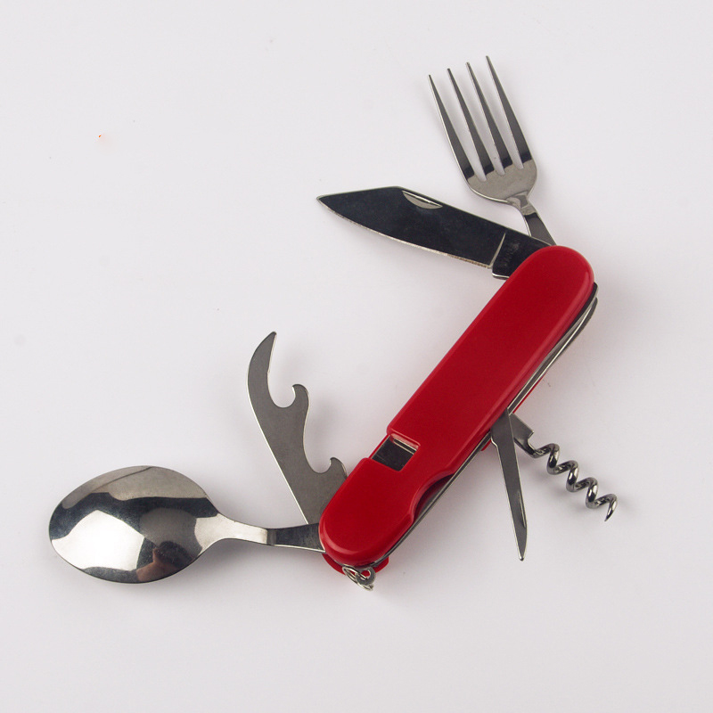 6-In-1 Stainless Steel Fork Knife Spoon Set