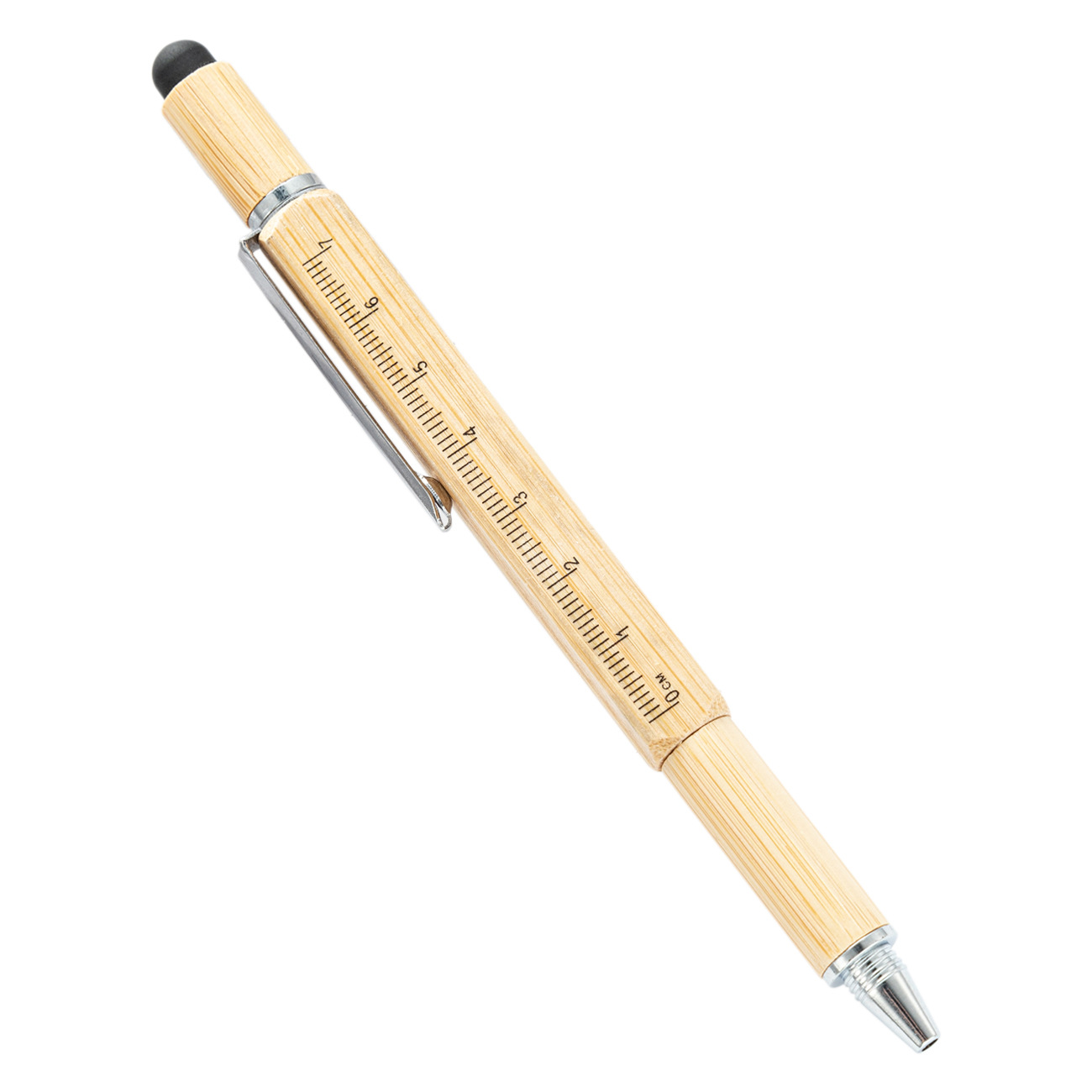 Multifunctional Bamboo Screwdriver Ballpoint Pen