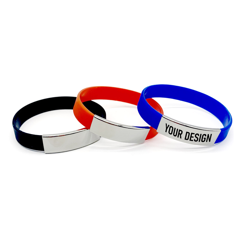 Metal Silicone Wristbands