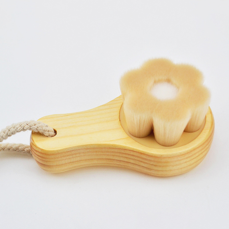 Soft Bristle Wood Facial Cleansing Brush1